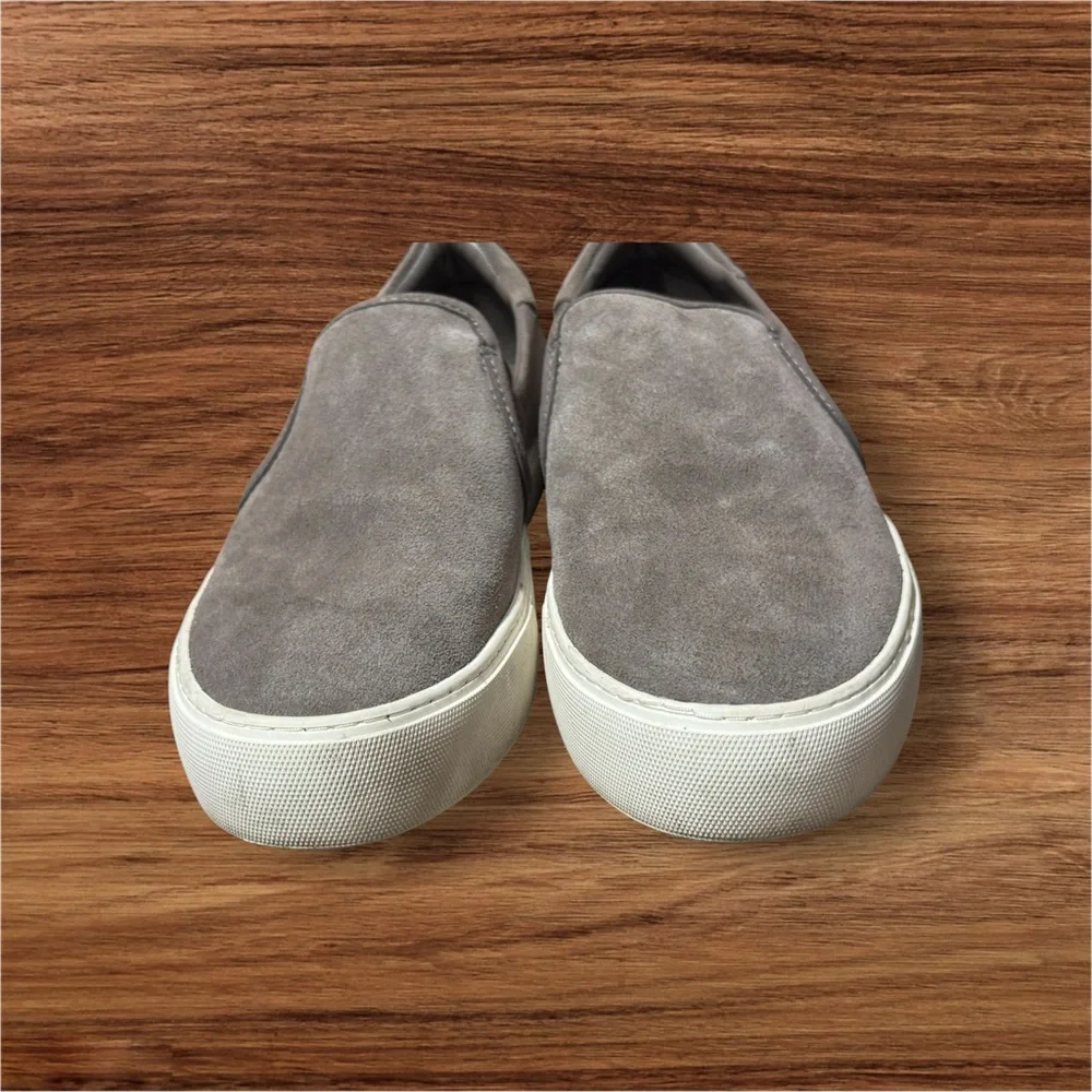 Womens Ugg Australia Jass Gray Taupe Suede Slip On Casual Sneakers Shoes Size 10